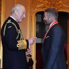 Sir David Beckham Knighted by King Charles at Windsor