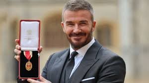 Sir David Beckham Knighted by King Charles at Windsor